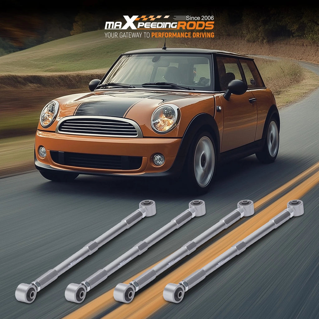 4X Adjustable Rear Upper & Lower Control Arms for Mini Cooper R53 R55 R56 R57 R58