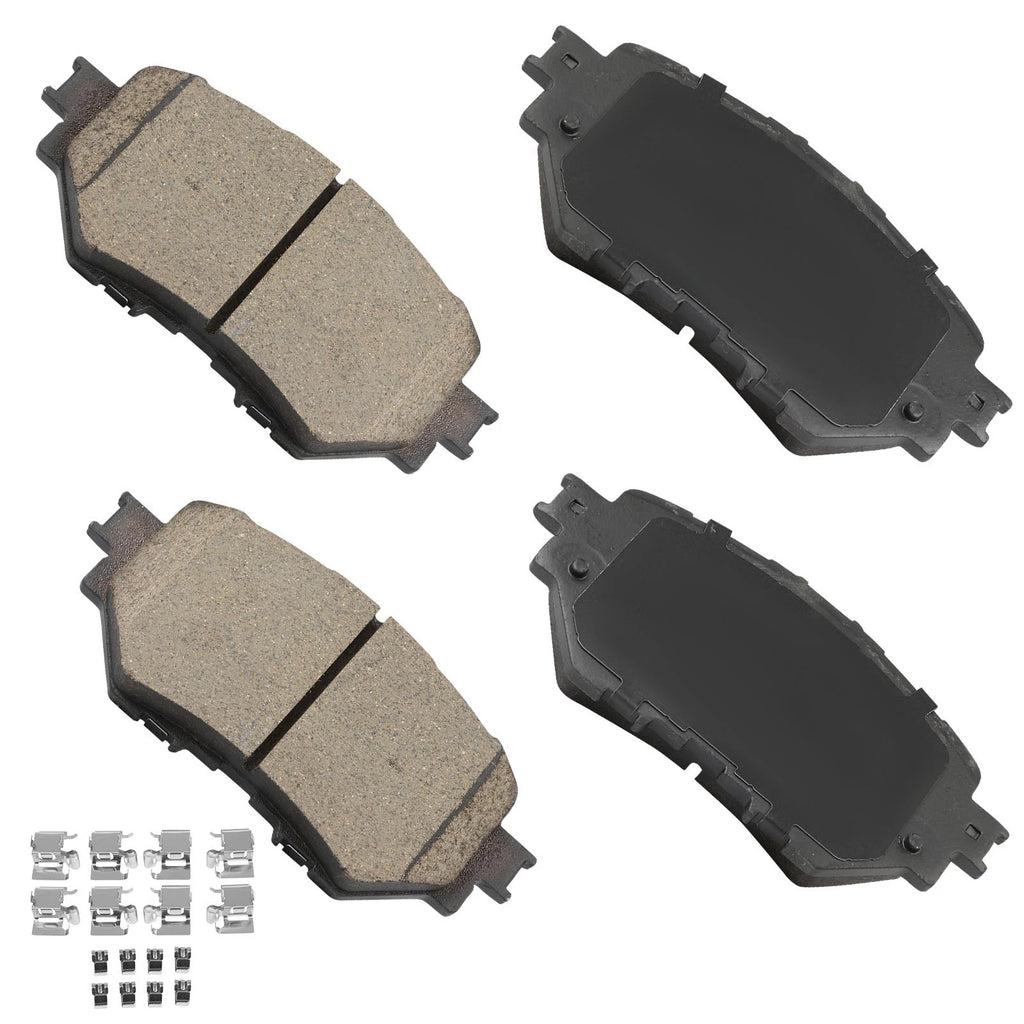 Set of 4 Front Ceramic Brake Pads for Mazda 3 (2014–2018)