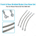 Braided Brake Line Hose Set for Nissan Patrol GQ Y60 (1988–1997)