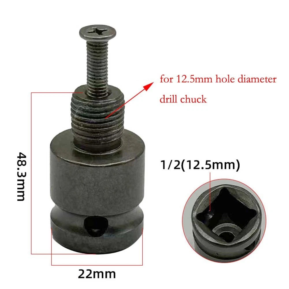 1/2 Inch Square Drive to 13mm Chuck Converter Adapter (Universal)
