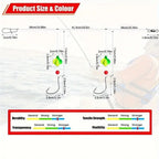Fishing Rig with EVA Foam and Dual Weight Configuration for Pompano