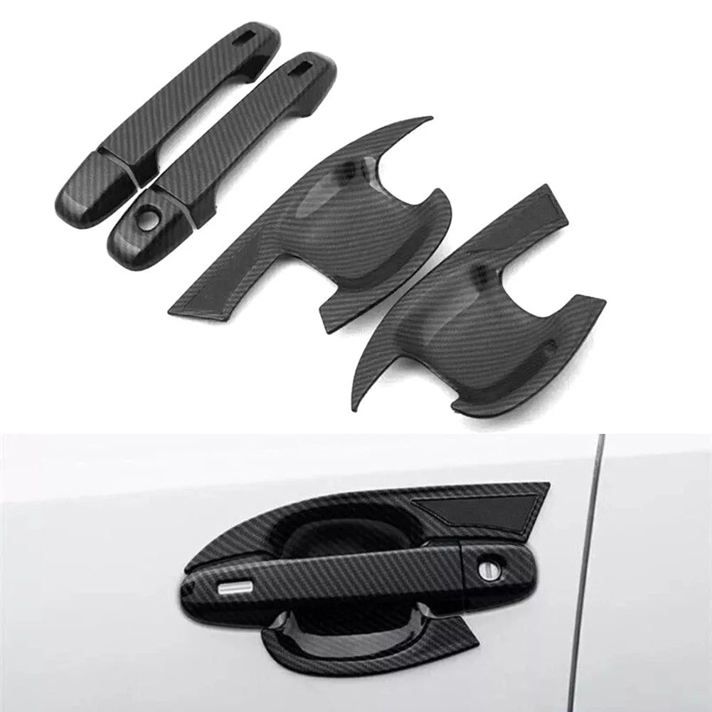 Set of 4 Carbon Fiber Front Door Handle Covers for Toyota C-HR (2017–2022)