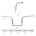 1 1/4" Ape Hanger Handlebars for Harley FLST Sportster XL (Fits 10" Rise)