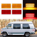 4X LED Side Marker Lights for Chevy G10 G20 GMC G1500 G2500 P30 P3500 (1985–1995)