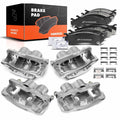 Front & Rear Ceramic Brake Pads & Calipers for Chevy Silverado 3500 