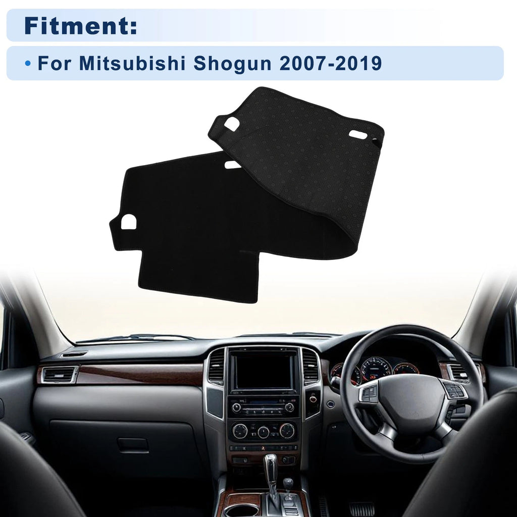 Dash Cover for Mitsubishi Shogun (2007–2019) Without HUD, Polyester Black