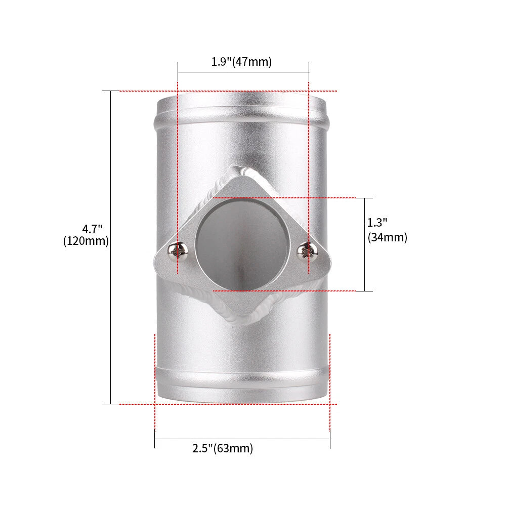 MAF Mass Air Flow Sensor Mount Adapter Tube 63mm for Volkswagen Nissan Cadillac