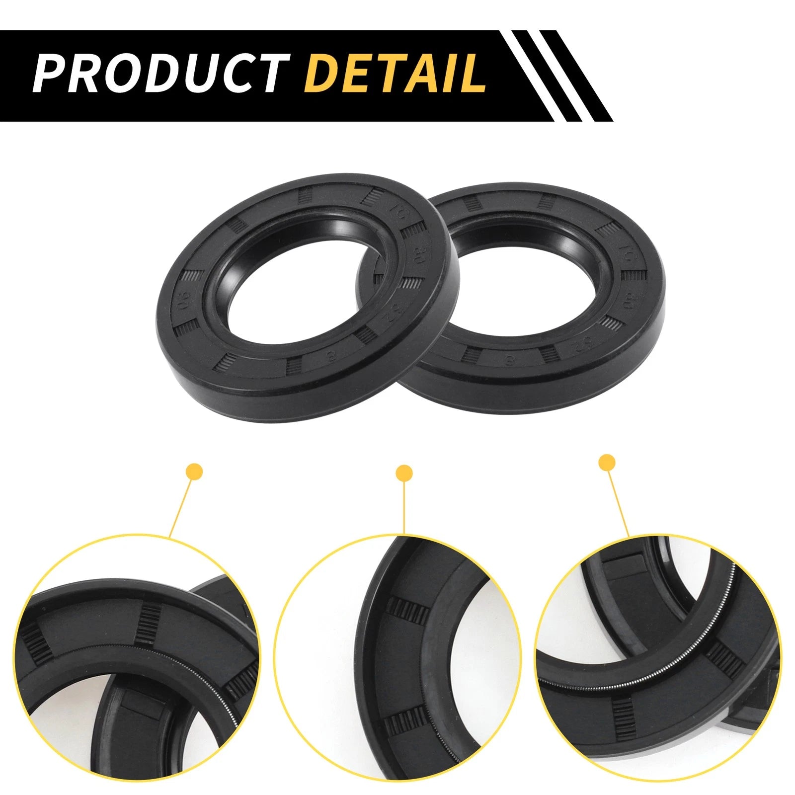 Set of 5 Oil Seal Rotary Shaft Seal NBR Rubber 30x52x8mm