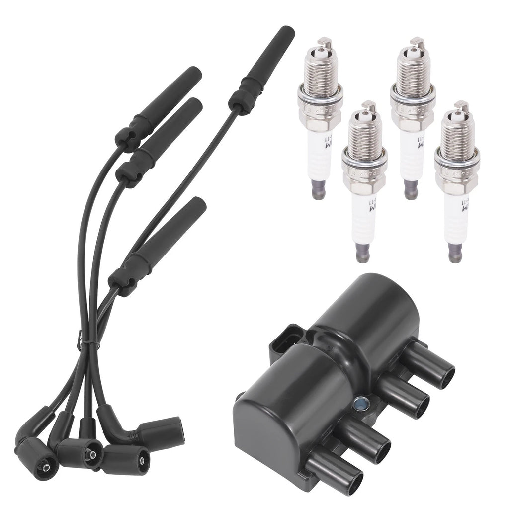 Ignition Coil & Spark Plug Wire Set for Chevrolet Aveo 1.6L (2004–2008)