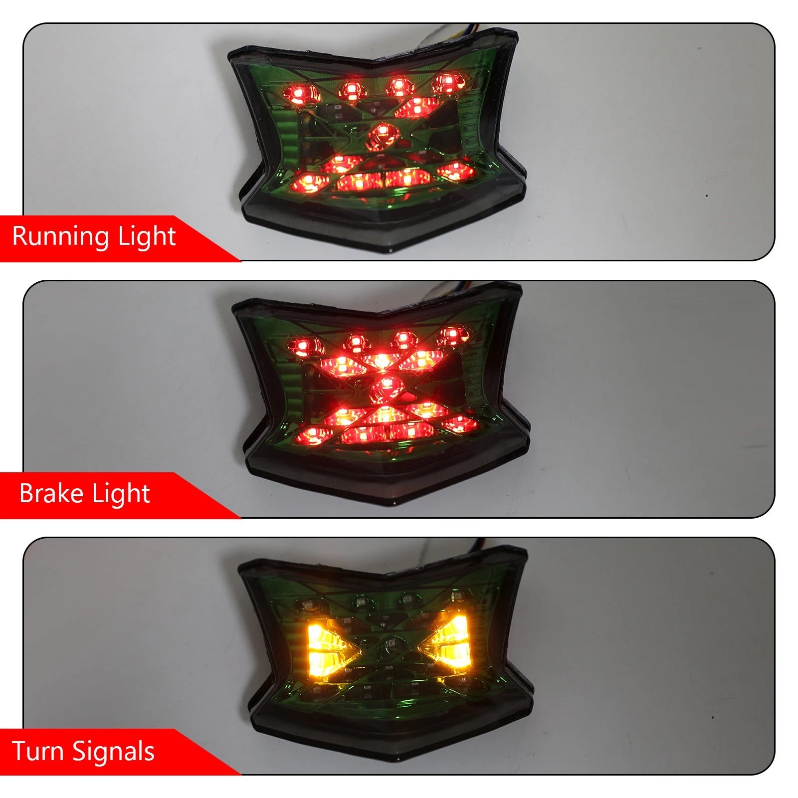LED Brake Turn Signals Taillight for Kawasaki Z650 Ninja 650 Z900 (2017–2024) #3