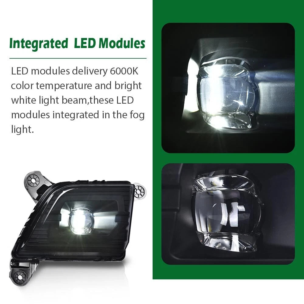 LED Fog Lights for Chevy Silverado 1500 (2019–2022) Black