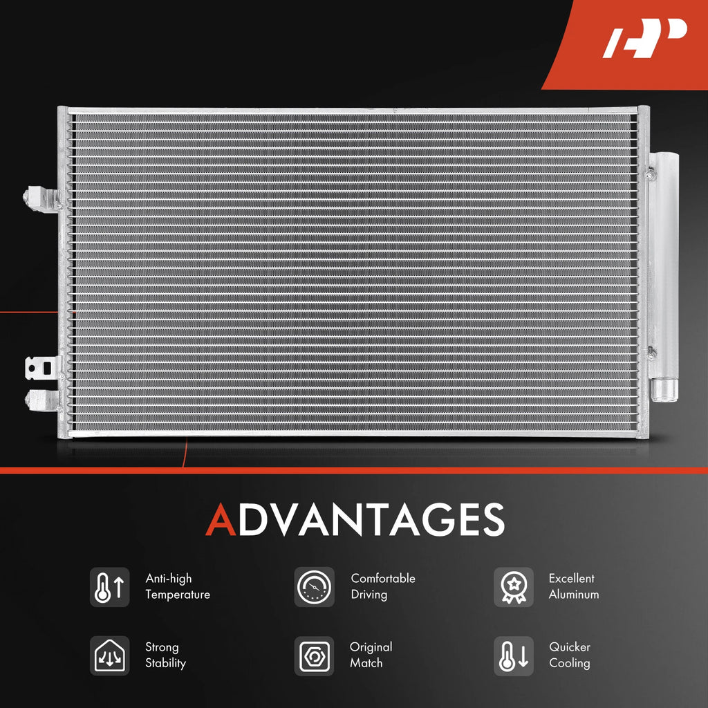A/C Condenser with Bracket & Receiver Drier for Jeep Renegade (2015-2018)