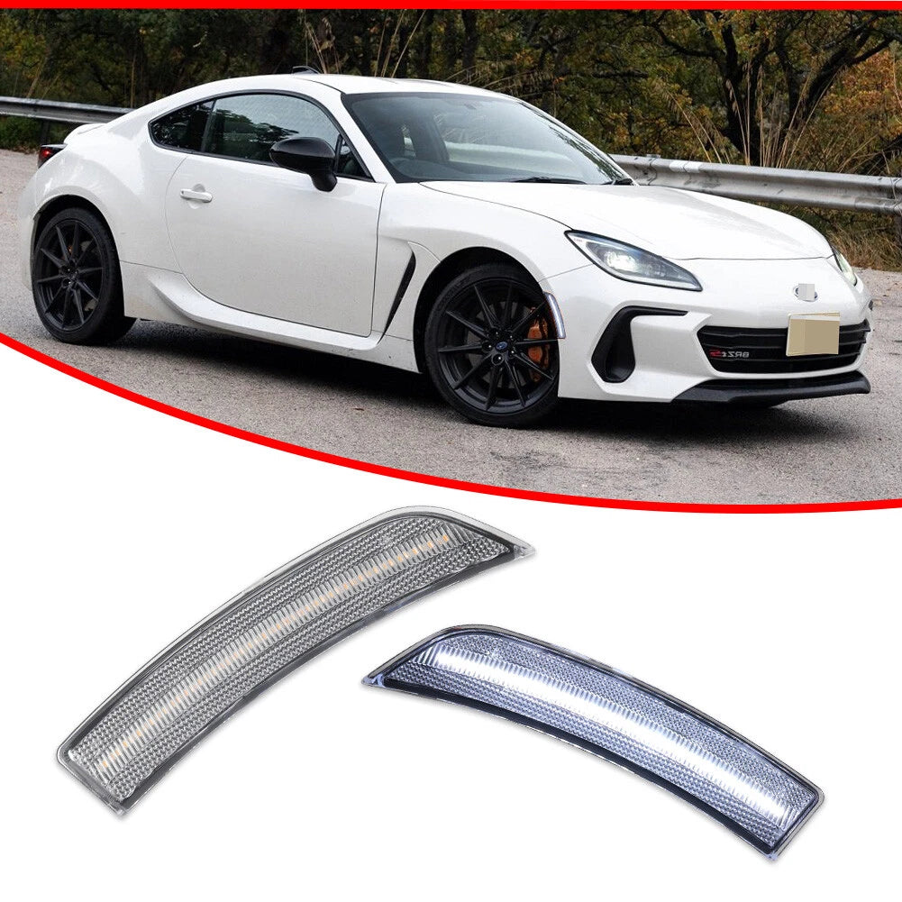 Clear Lens LED Side Marker Lights for Toyota GR86 Subaru BRZ (2022–2023)