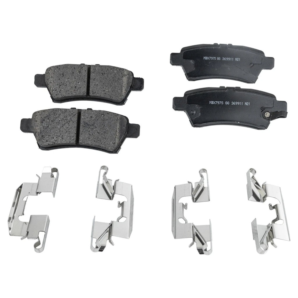 Brake Disc and Pad Kit for Nissan Xterra (2006–2007) Ceramic Pads