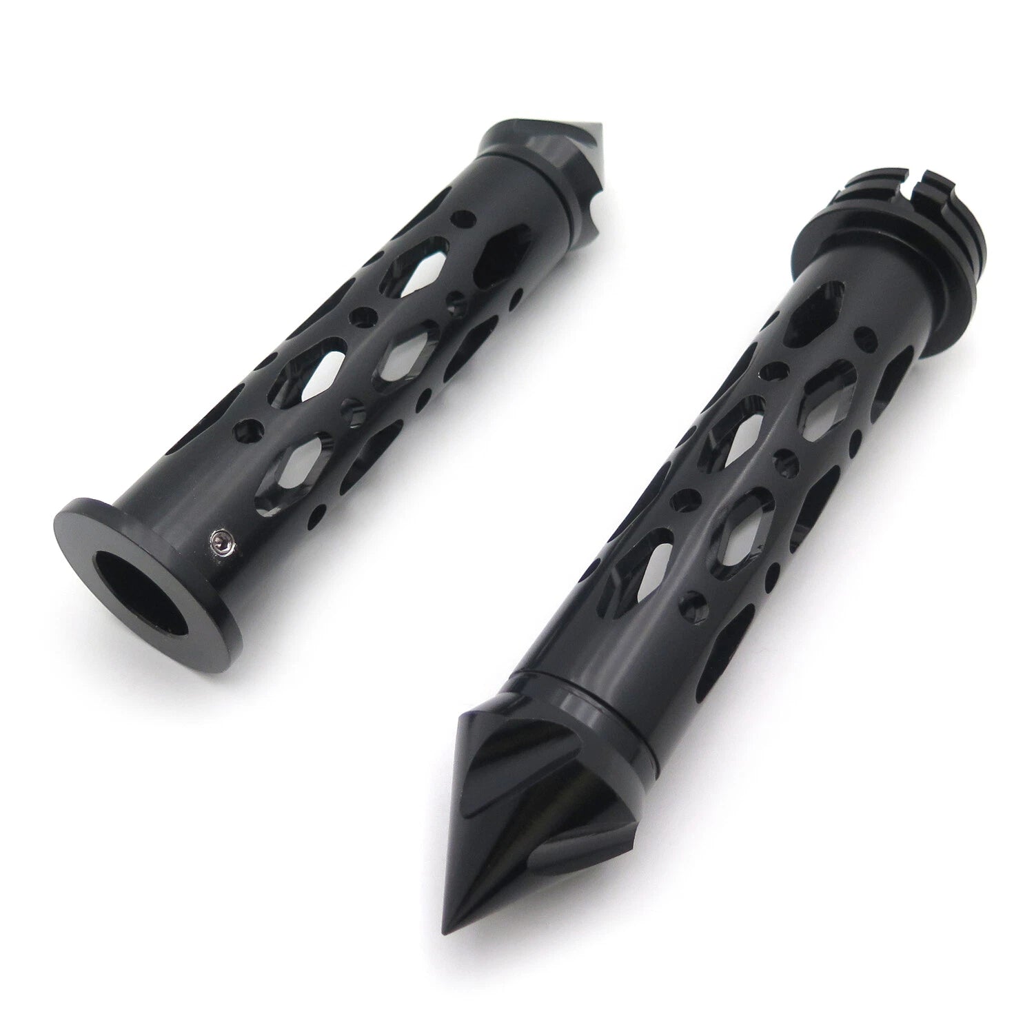 CNC 7/8" 22mm Spike Bar Ends Grips for Kawasaki Ninja ZX9 ZX10 ZX12 ZX14