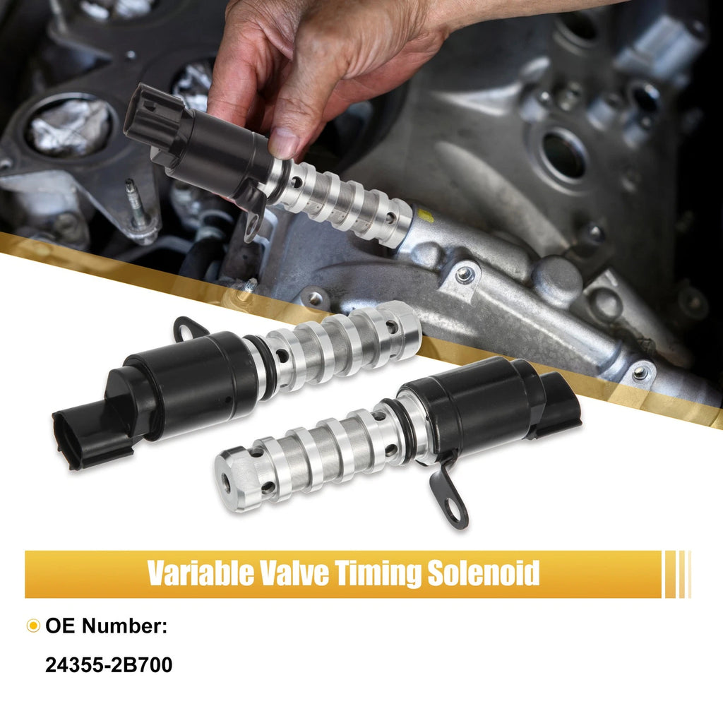 2X Engine Variable Timing Oil Solenoid 24355-2B700 for Hyundai Accent (2010–2017)