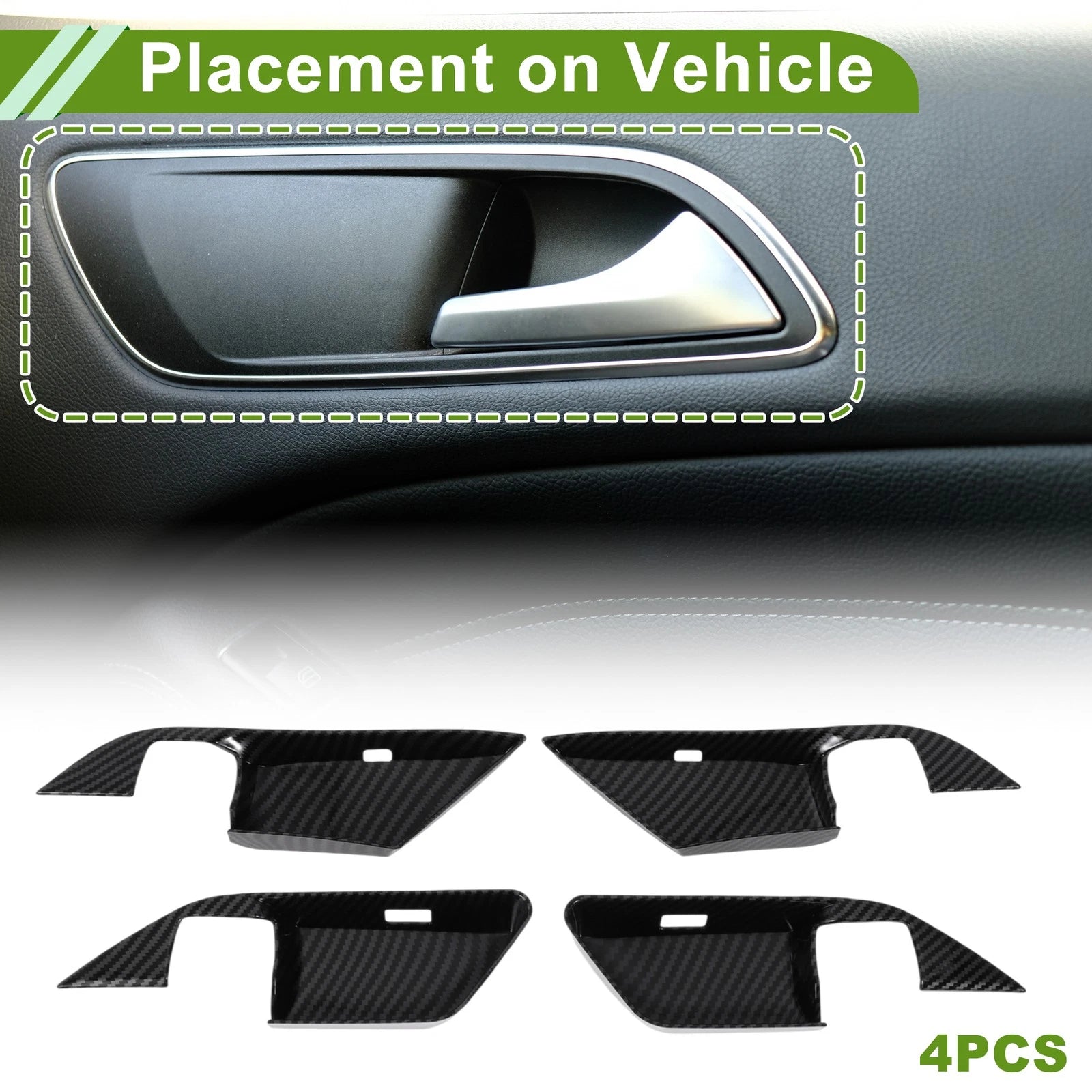 Set of 4 Interior Door Handle Bowl Cover Trim for Toyota Camry (2024–2025)