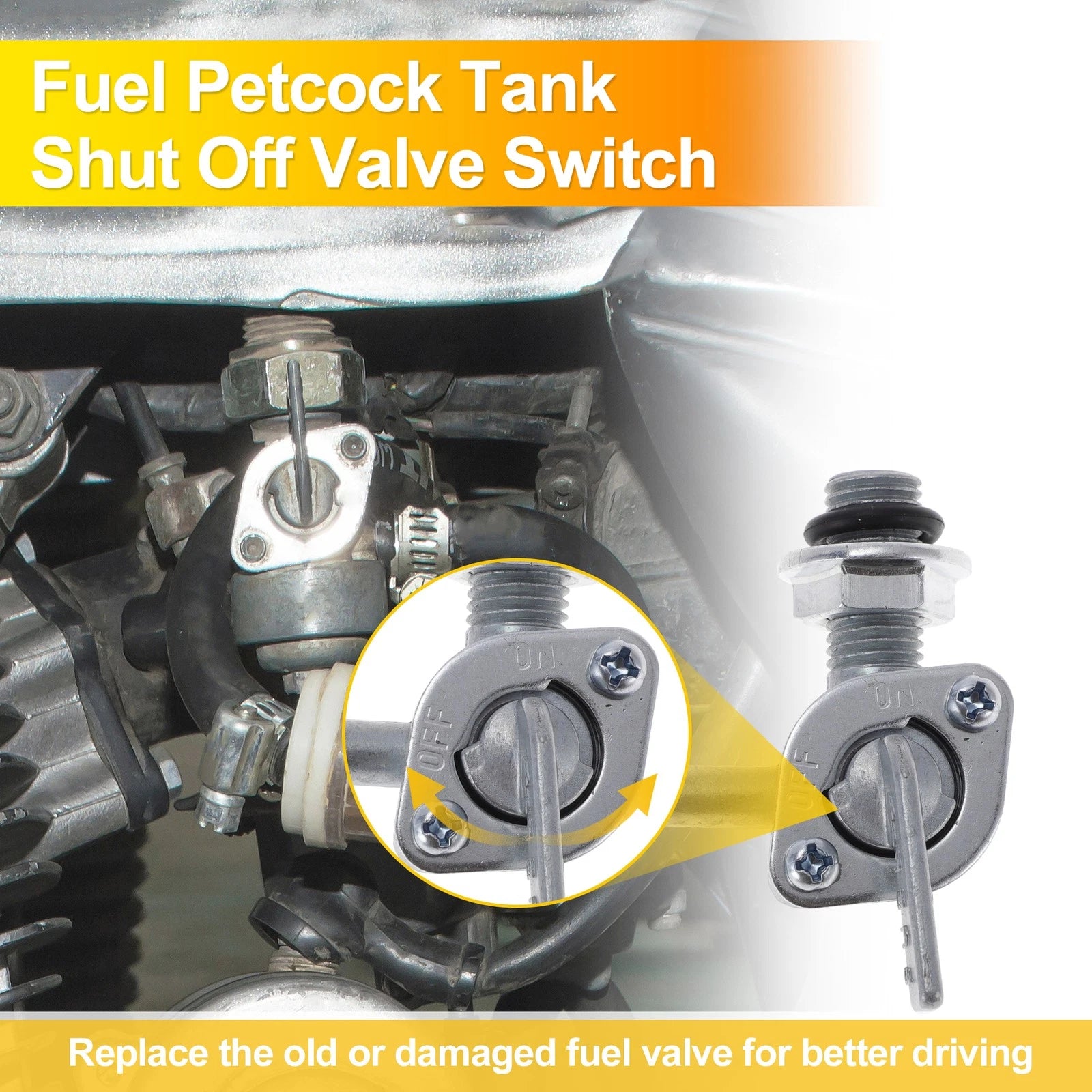 ATV Fuel Valve Petcock Gas Tank Switch for Honda 2KW to 4KW 