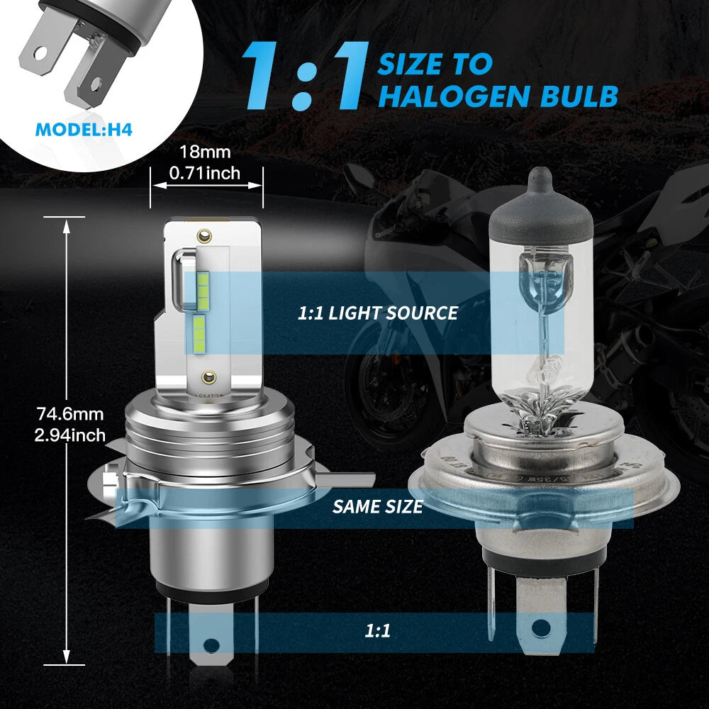 H4 9003 LED Headlight Kit for Honda (34901-MC7-602) 1500LM 6500K