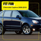 Set of 6 Glossy Black Pillar Post Covers for Chevrolet Captiva (2009–2018)