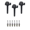 Set of 3 Ignition Coils & 6 NGK Platinum Spark Plugs for Toyota Camry (1997–2001)