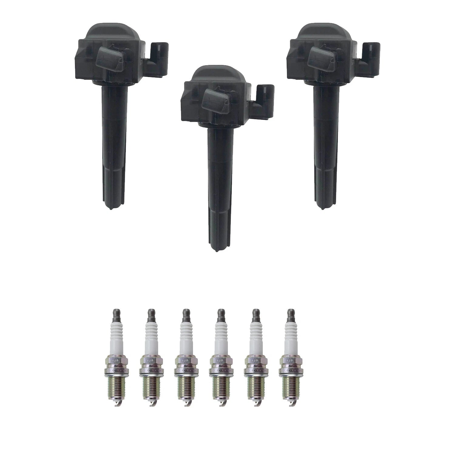 Set of 3 Ignition Coils & 6 NGK Platinum Spark Plugs for Toyota Camry (1997–2001)