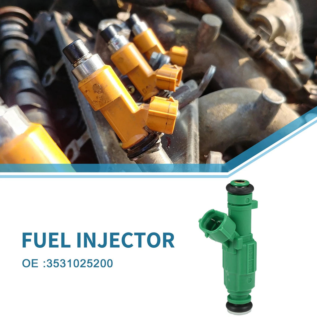 Fuel Injector No. 3531025200 for Hyundai Sonata (2006–2009) 2.4L Green