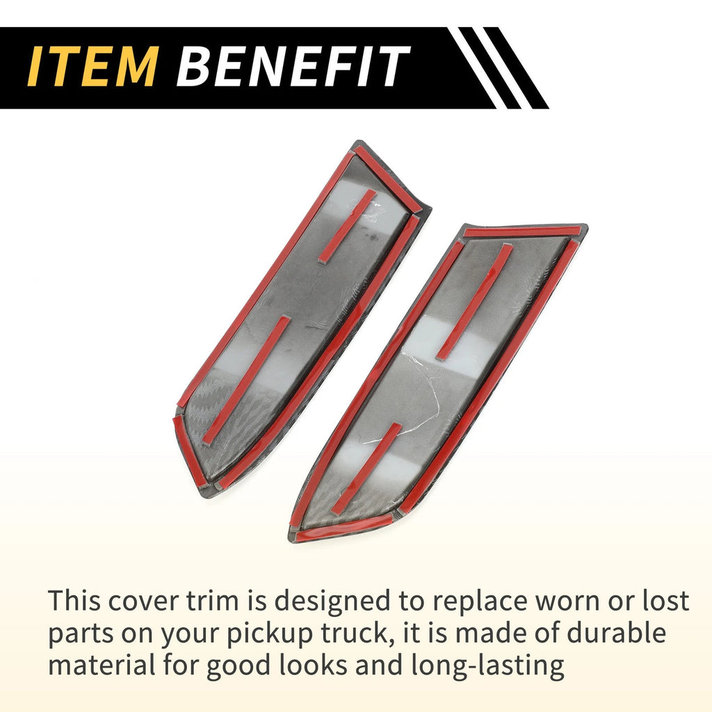 Set of 2 Carbon Fiber Pattern Headlights Grille Vent Cover for Toyota Tacoma (2016–2023)
