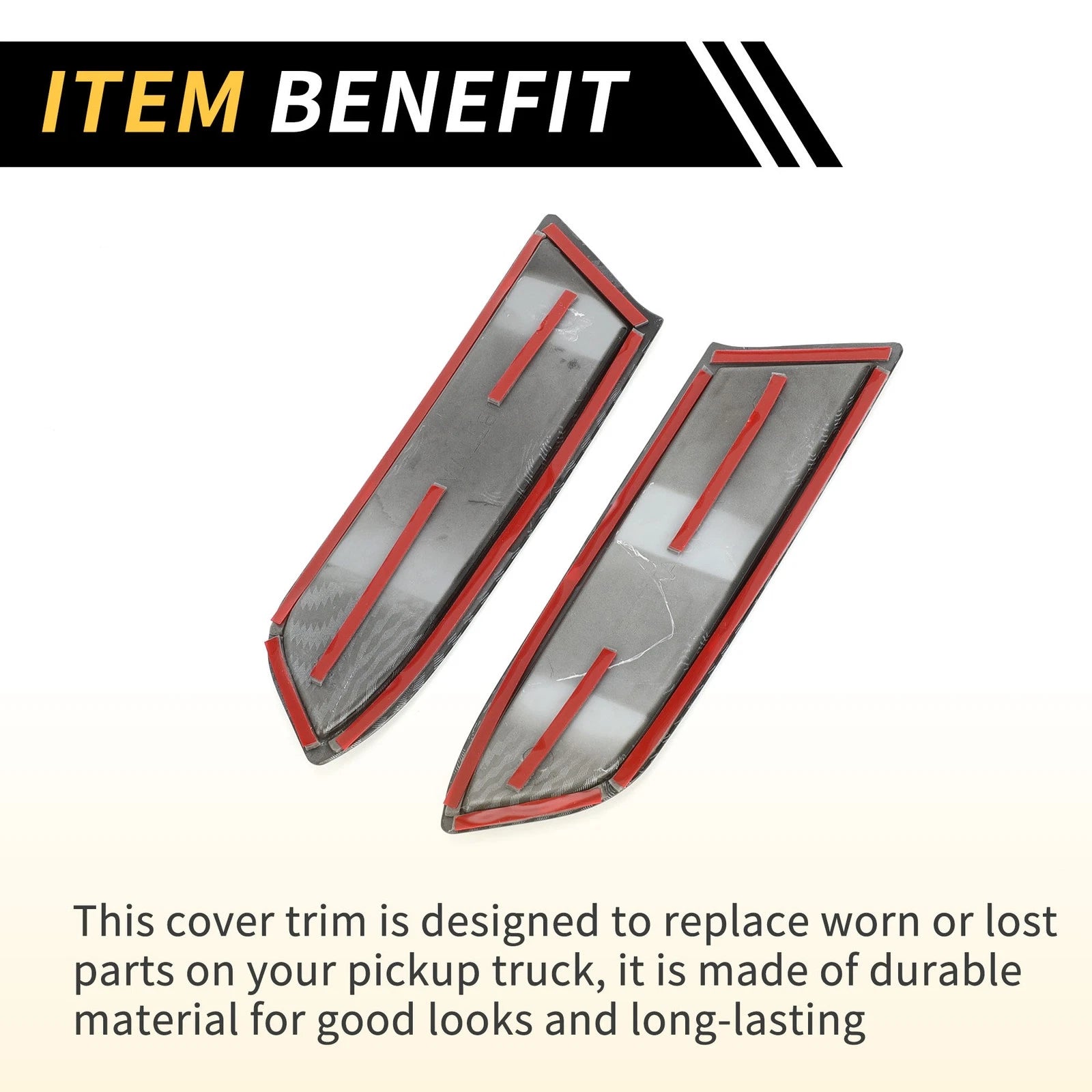 Set of 2 Carbon Fiber Pattern Headlights Grille Vent Cover for Toyota Tacoma (2016–2023)