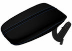Console Lid Armrest Cover for Acura TLX (2015–2020) Carbon Fiber Blue Stitch