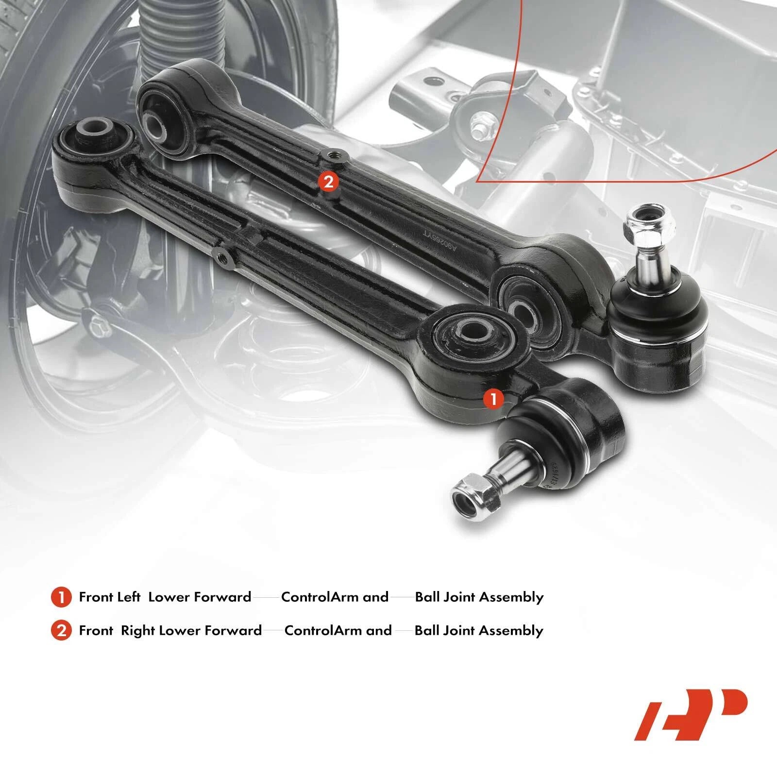 2X Front Lower Control Arm with Ball Joint for Chrysler Sebring (2001–2010)