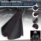 Gear Cover Shifter E for - Carbon Fiber Look, Red Stitch