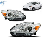 Set of 2 Halogen Headlights for Toyota Prius (2012–2015) Chrome