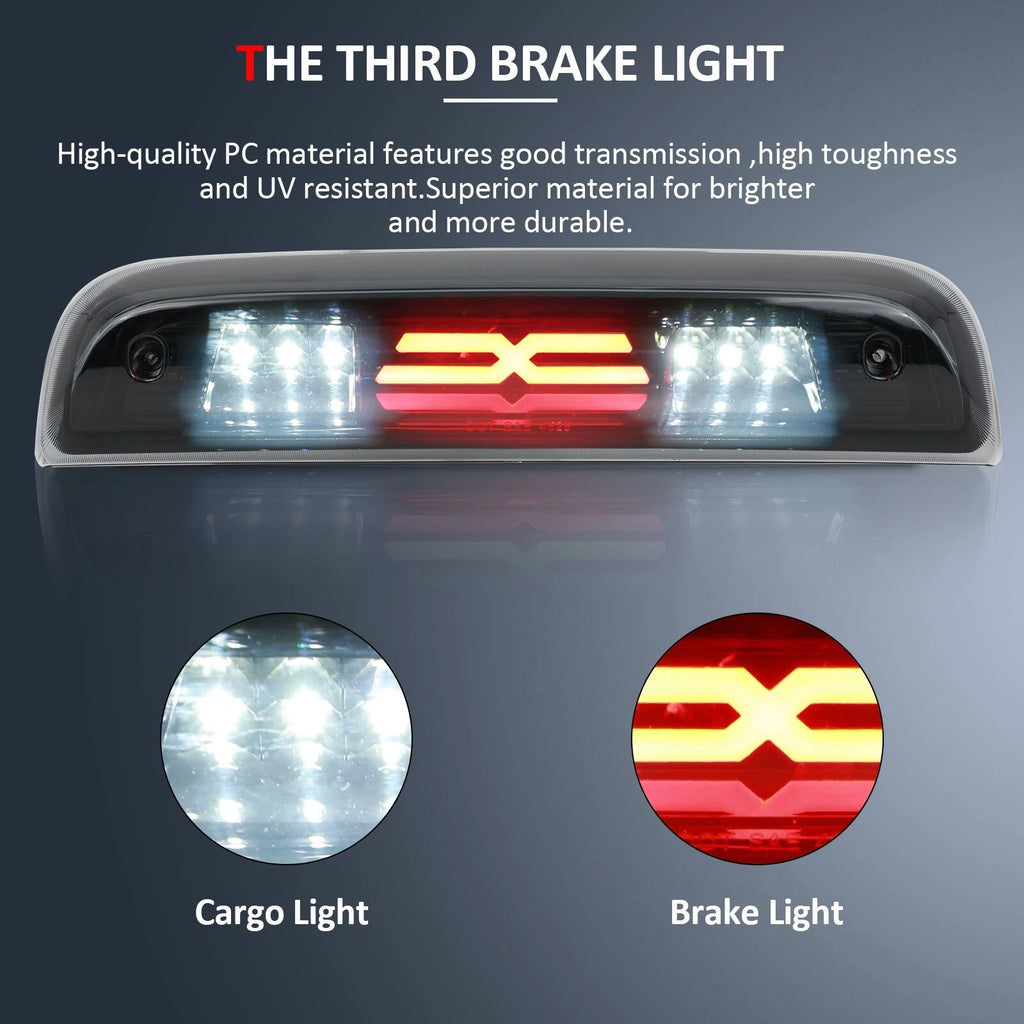 Third Brake Light for Chevy Silverado (2014-2018) Black Housing Smoke Lens
