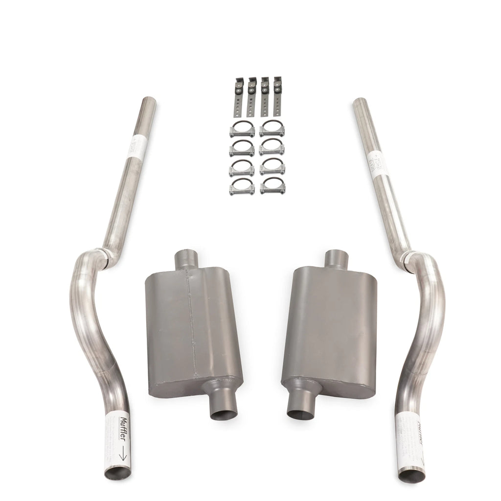 2.5" Dual Exhaust Kit for Mopar B Body (1962–1974) 2 Chamber Rear Exit