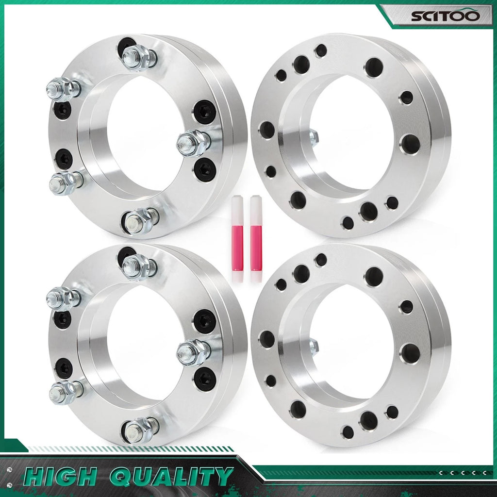 Set of 4 Wheel Adapters 6x5.5 to 5x5.5 M14x1.5 for Silverado 1500 (1999–2025)