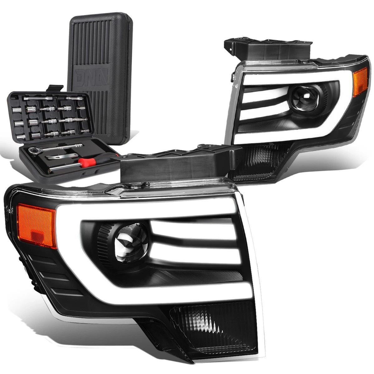LED Projector Headlight for Ford F150 (2009–2014) + Tool Box