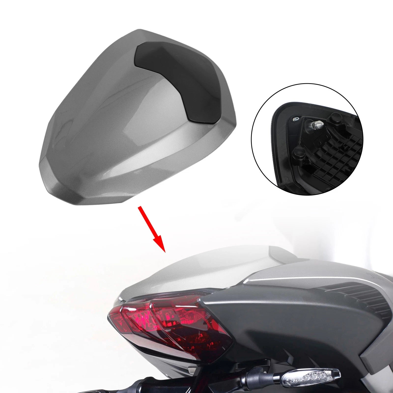 Rear Tail Seat Fairing Cowl Cover for Street Triple RS 765 (2017–2019) Gray