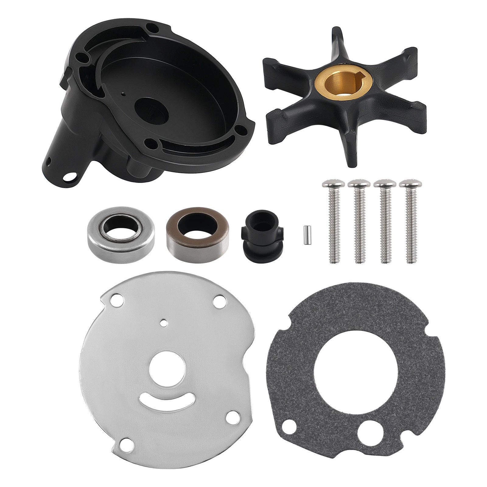 Cooling Water Pump Impeller Kit for Johnson Evinrude 9.5HP 10HP (1990–1999)