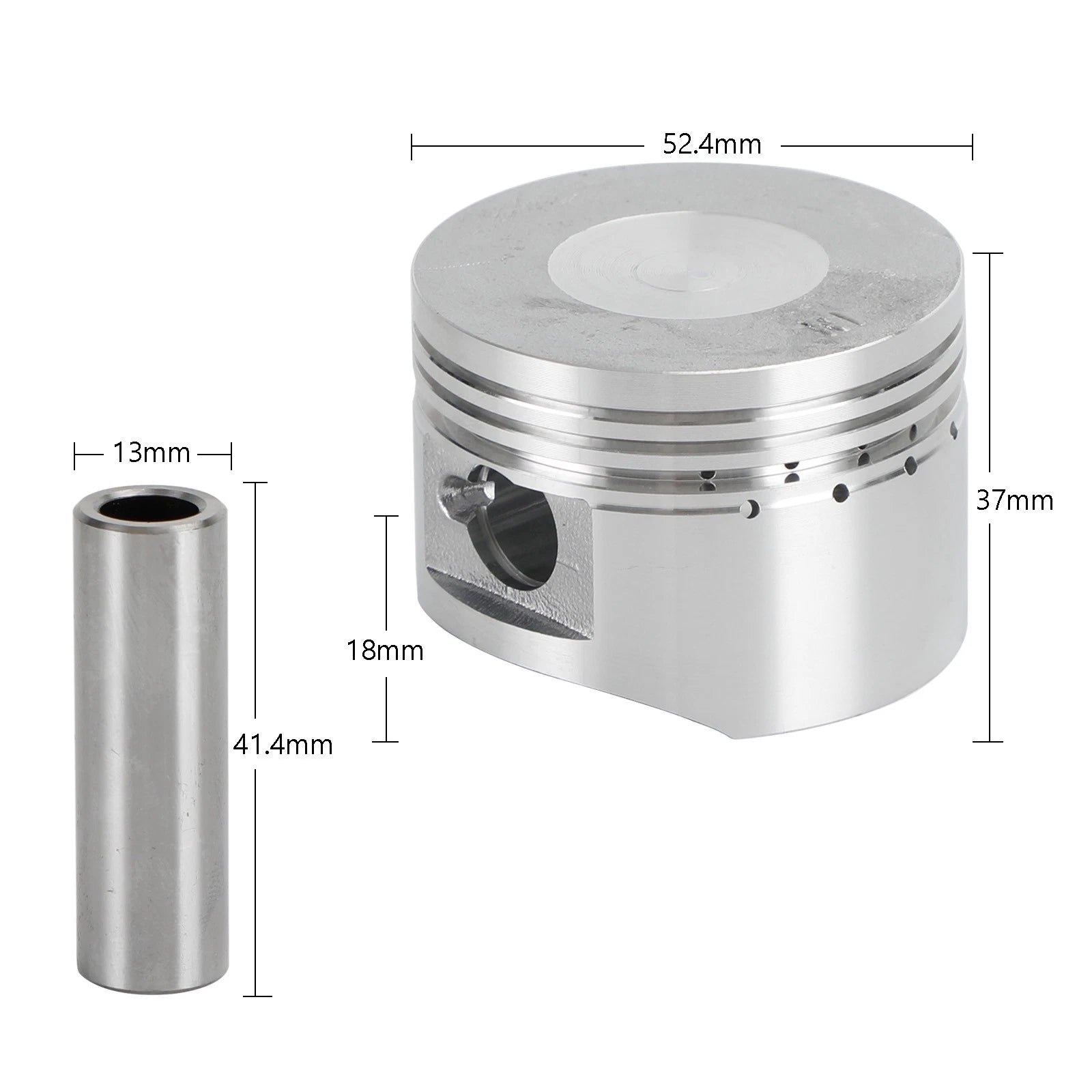 Piston Ring Gasket Set 52.4mm for Kazuma Taotao Sunl Coolster Roketa (110cc-125cc)