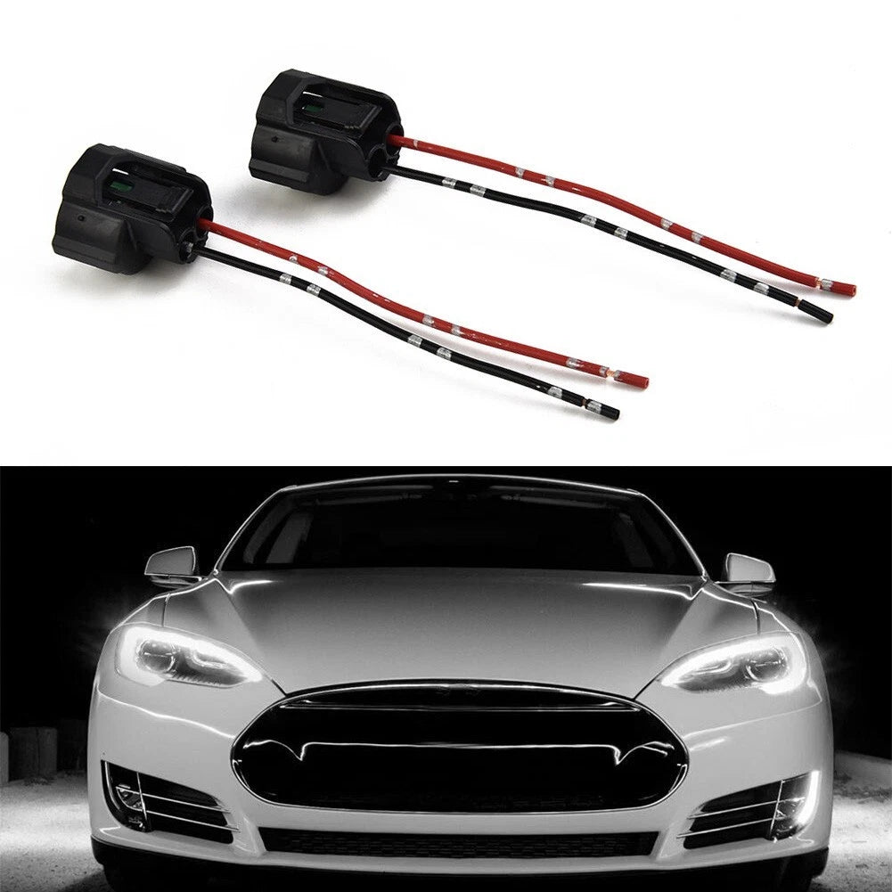 2pc H8 H11 Light Socket Wiring Adapter for Fog Light Headlight (Universal)