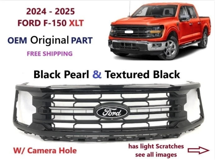 Upper Grille for Ford F-150 XLT (2024–2026) Black Pearl #2