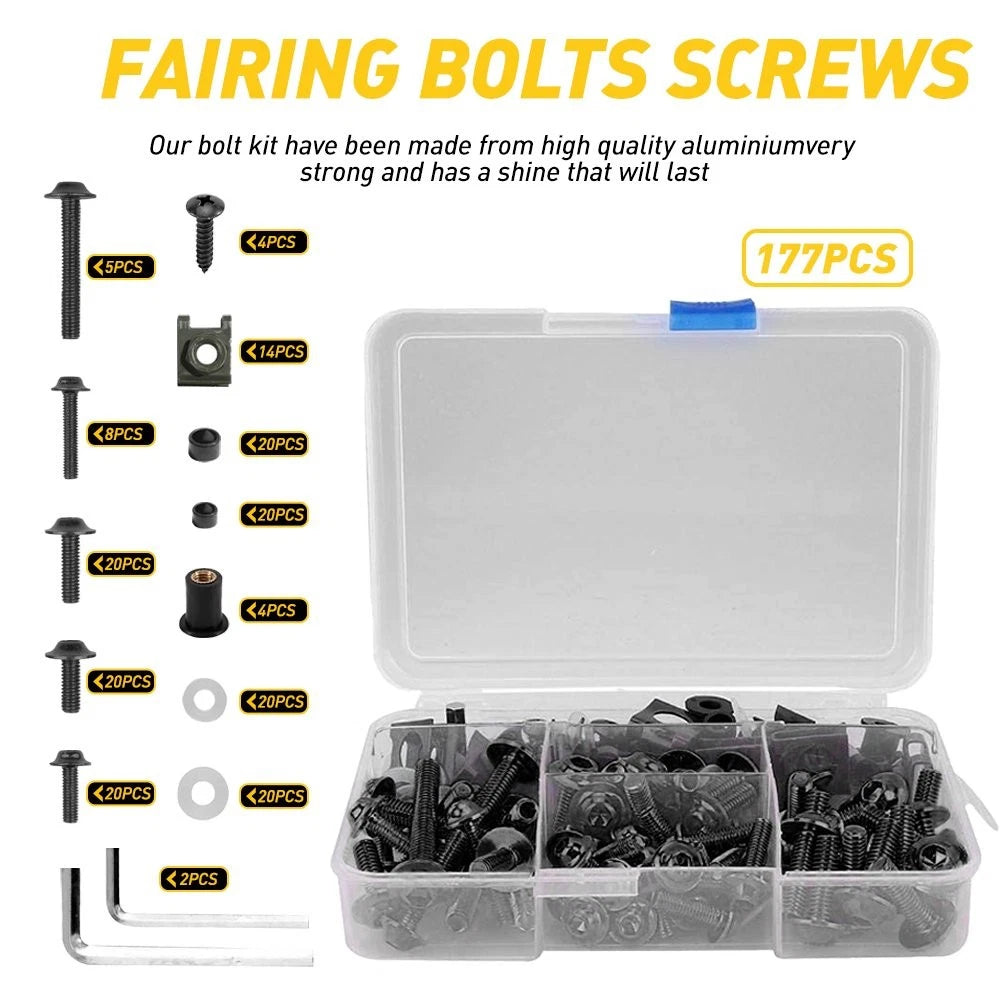 177PCS Fairing Bolts Kit for CBR 600RR 900RR 929RR 1000RR 600 F2