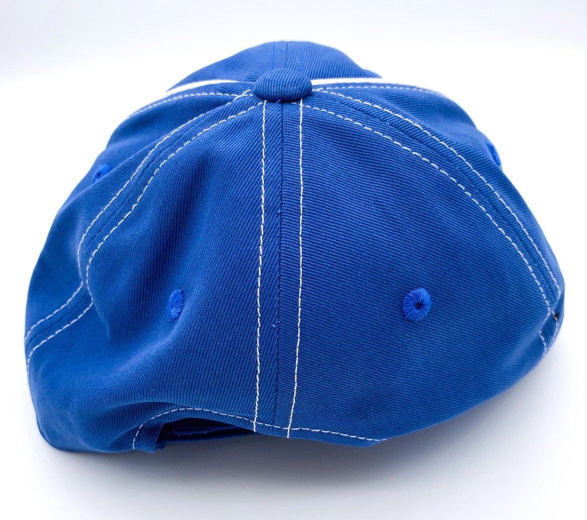 Licensed Hellcat Hemi Mopar Hat Blue with White Stitching for Dodge (2015–2021)