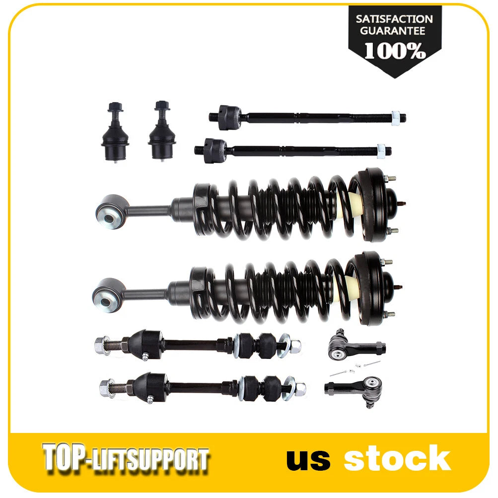 Set of 4 Front Strut Tie Rod Ball Joints for Ford F-150 Lincoln Mark