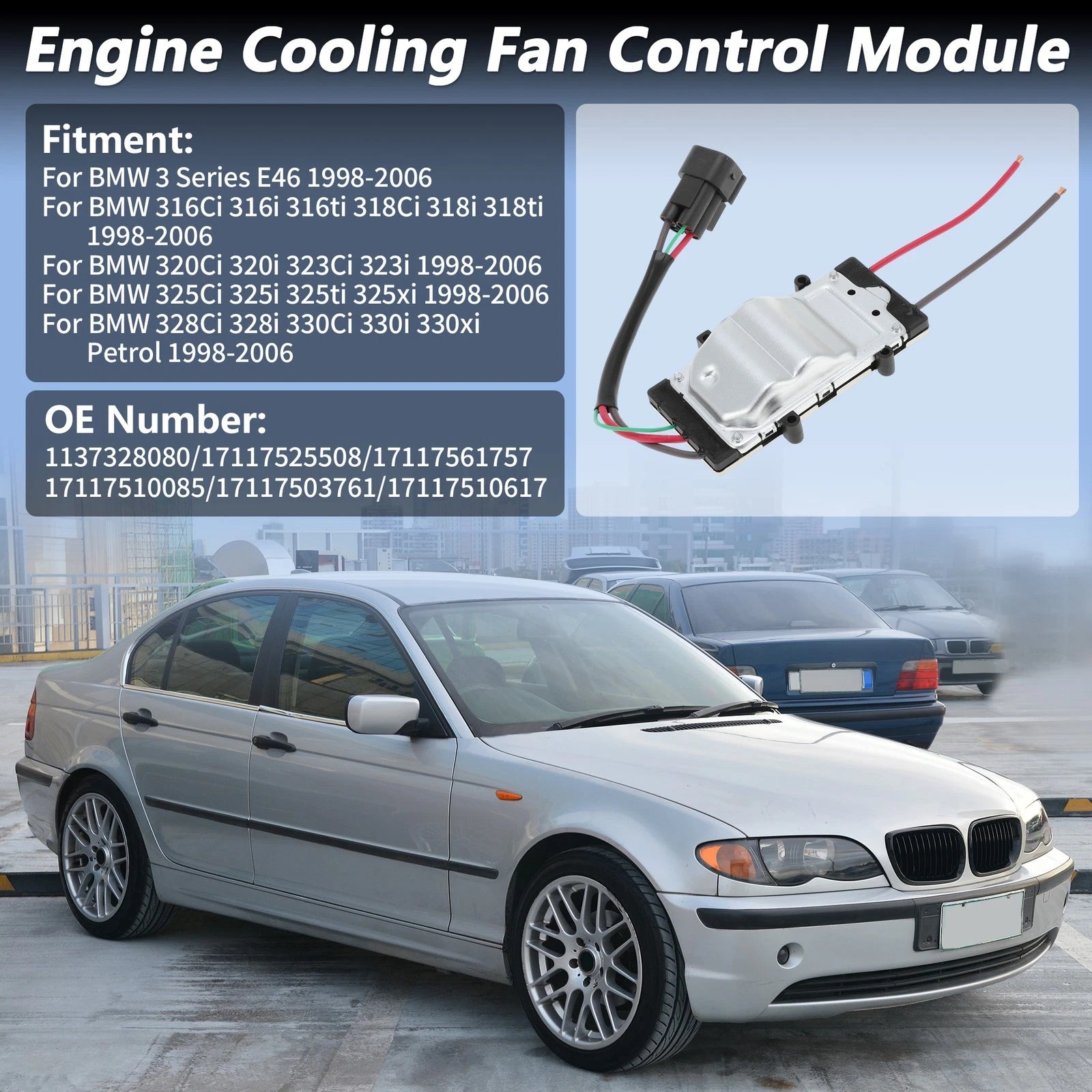 Engine Cooling Fan Control Module for BMW 3 Series E46 (1998–2006) 1137328080