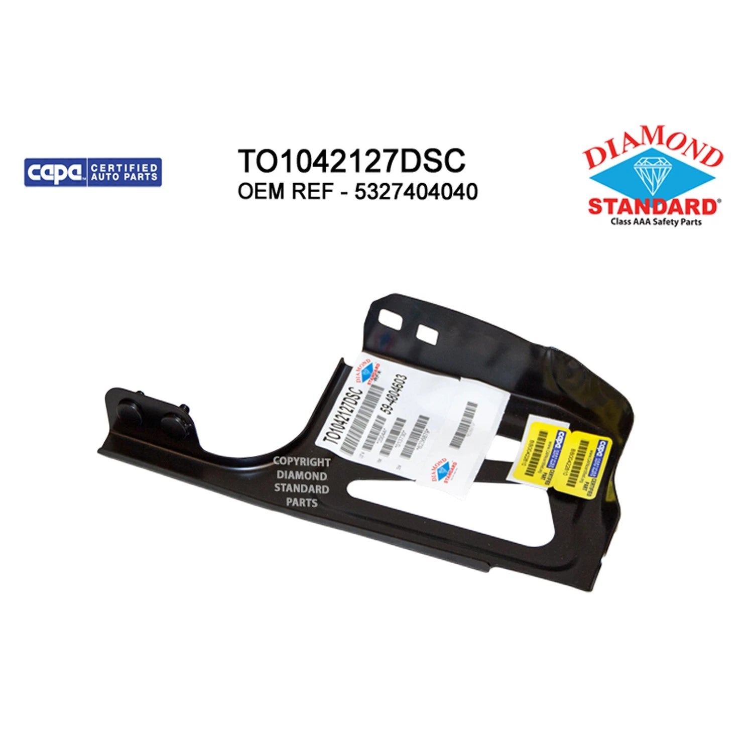 Replacement Steel Front Driver Side Inner Bumper Cover Support for Toyota