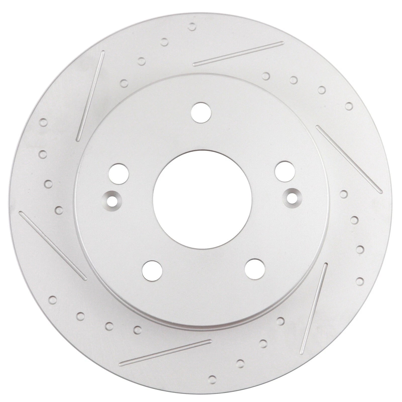 Set of 2 Slotted Rear Brake Rotors for Honda Civic, Prelude