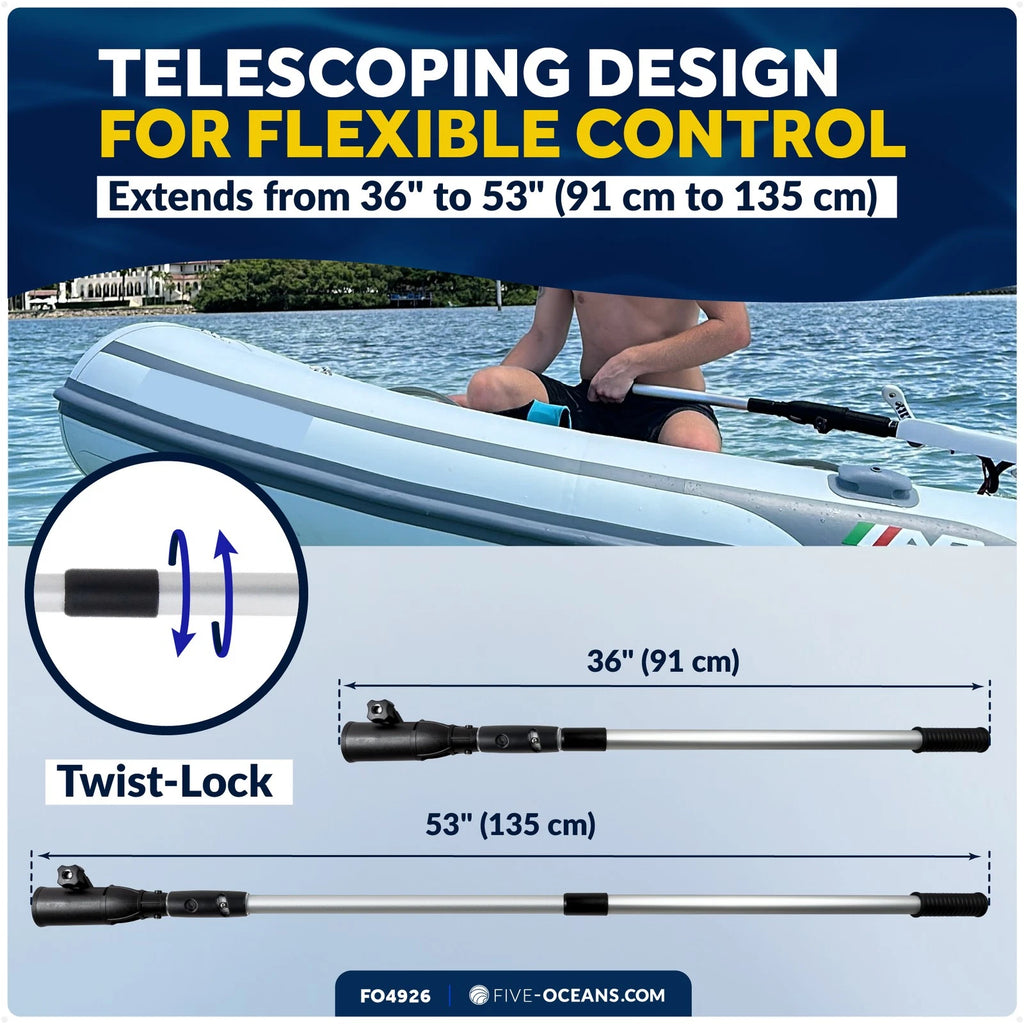 Universal U-Joint Tiller Extension Handle (36" – 53")