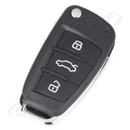 Folding Key Shell Remote Case 3 Buttons for Audi Q7 A8 Quattro (2007-2015)